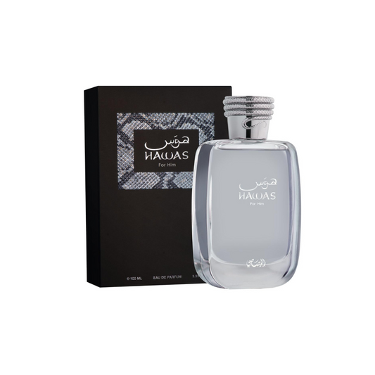 Hawas for Men Eau de Parfum – Long-Lasting Aquatic Fragrance, Bold & Masculine Scent, 100ml by Rasasi