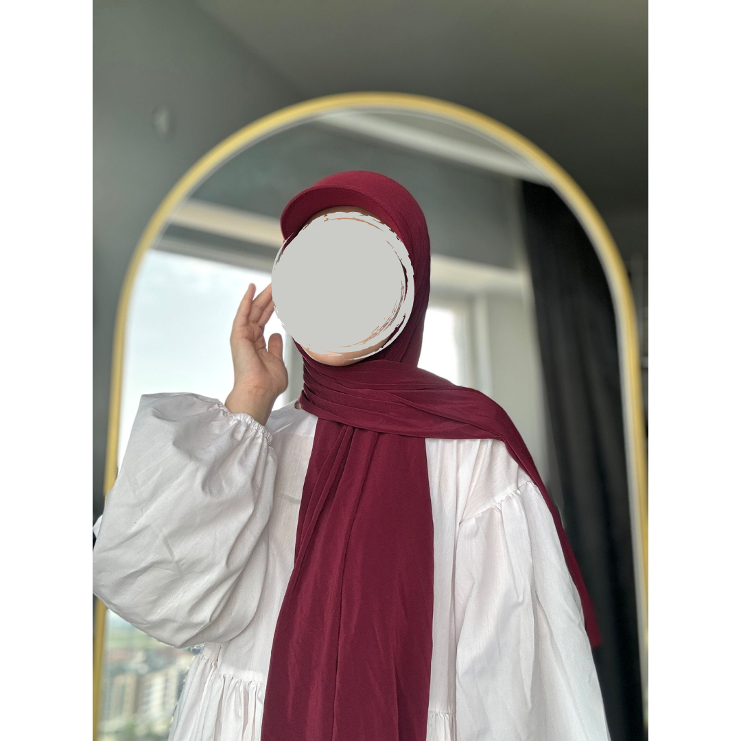 Jersey Hijab with Built-In Cap – Comfortable and Stylish Muslim Headscarf for Women