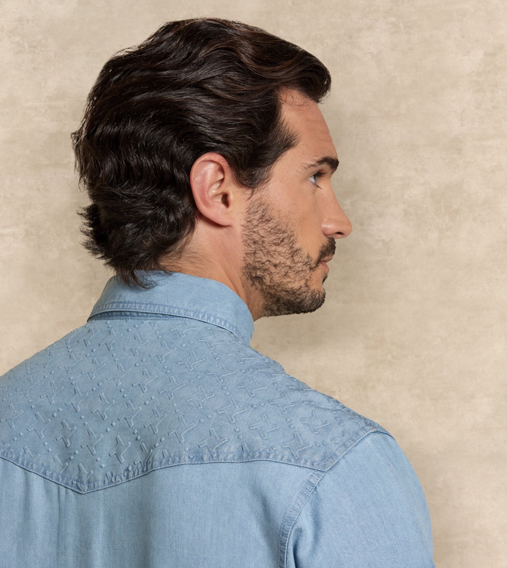 Casual Denim Thobe – Blue