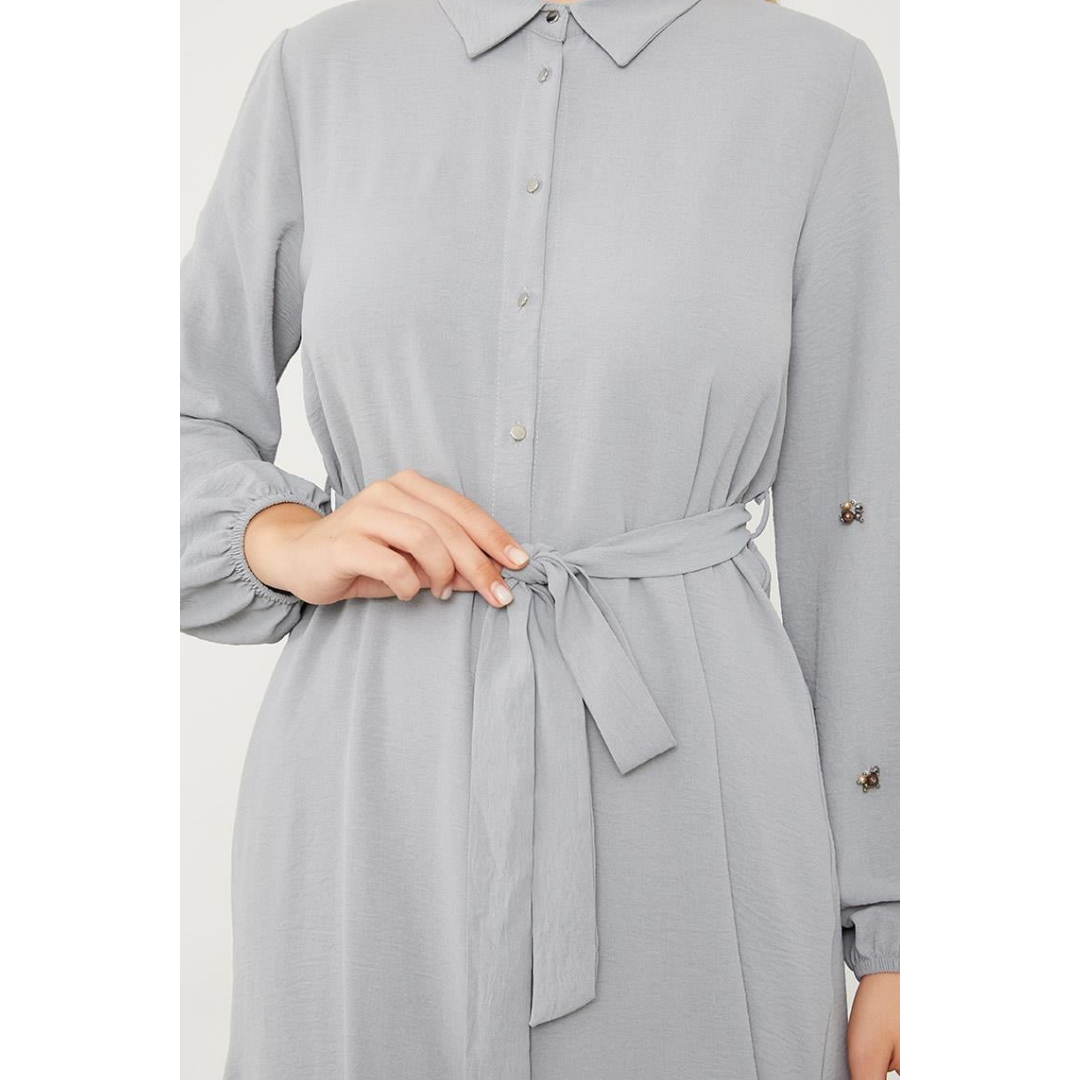 Tunic with Embellished Stone Sleeves – Stylish Women's Fashion Top