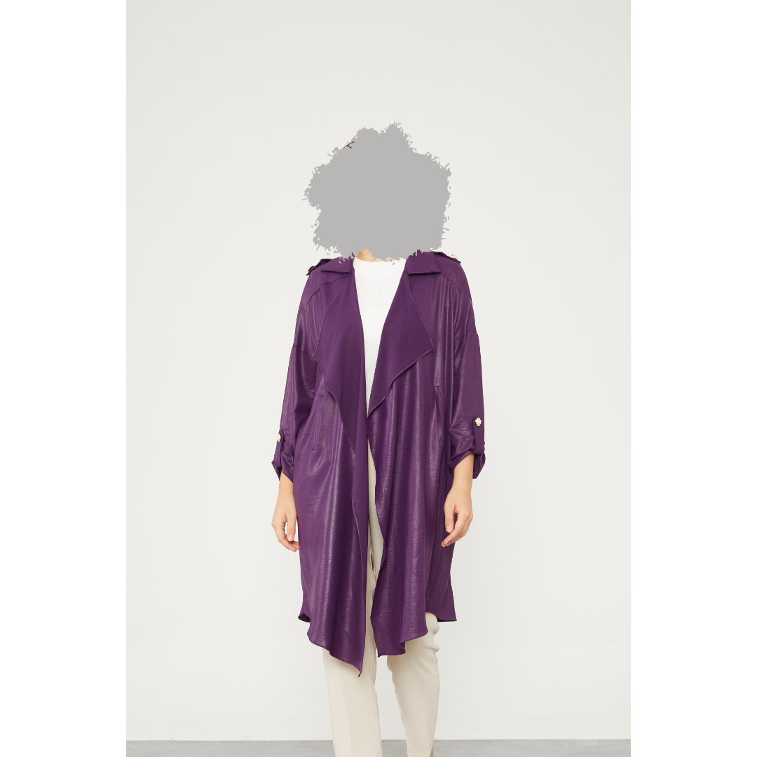 Women's Short Cape with Epaulette Detail – Stylish and Versatile Women's Outerwear