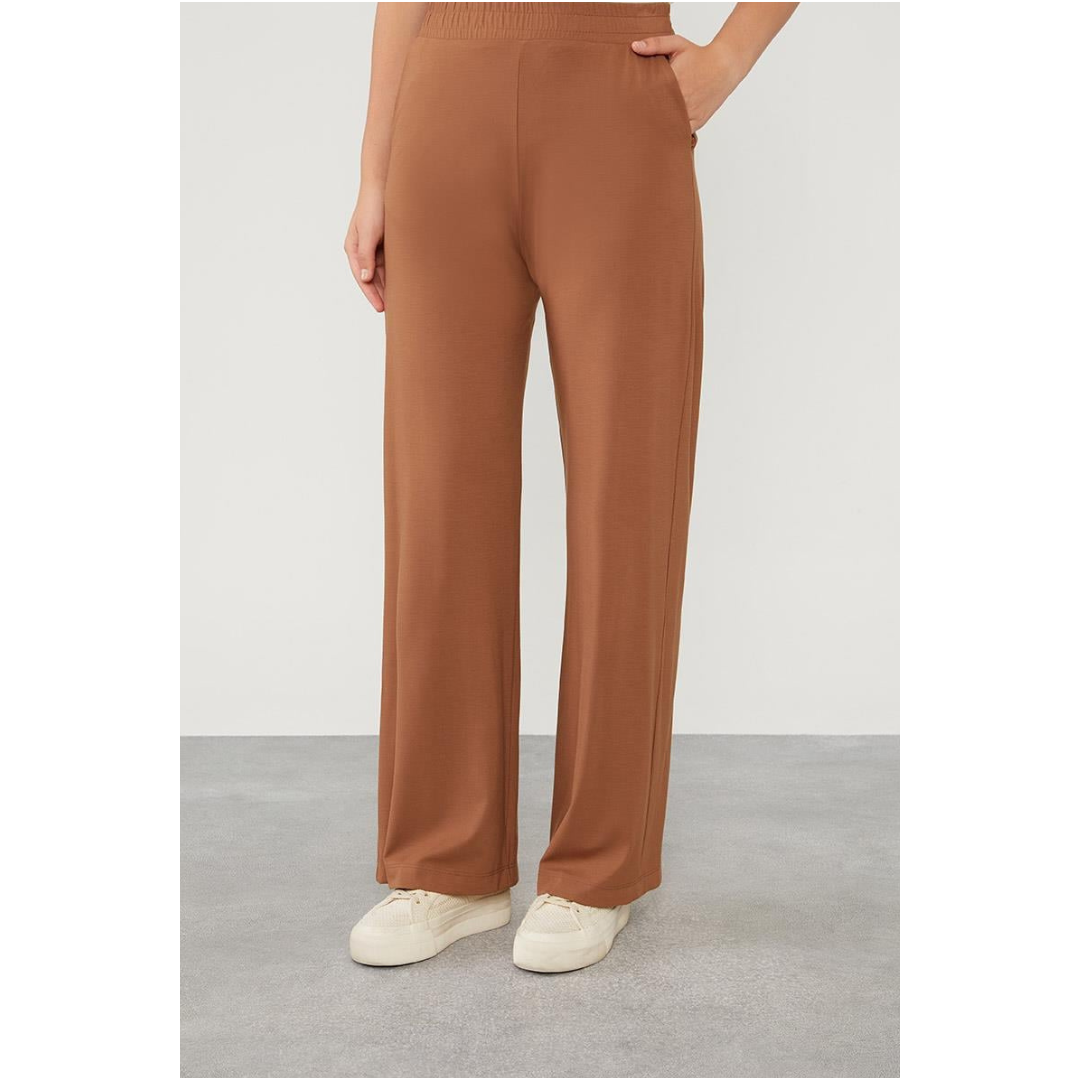 Two Piece Jersey Suit with Detailed Shoulder Buttons