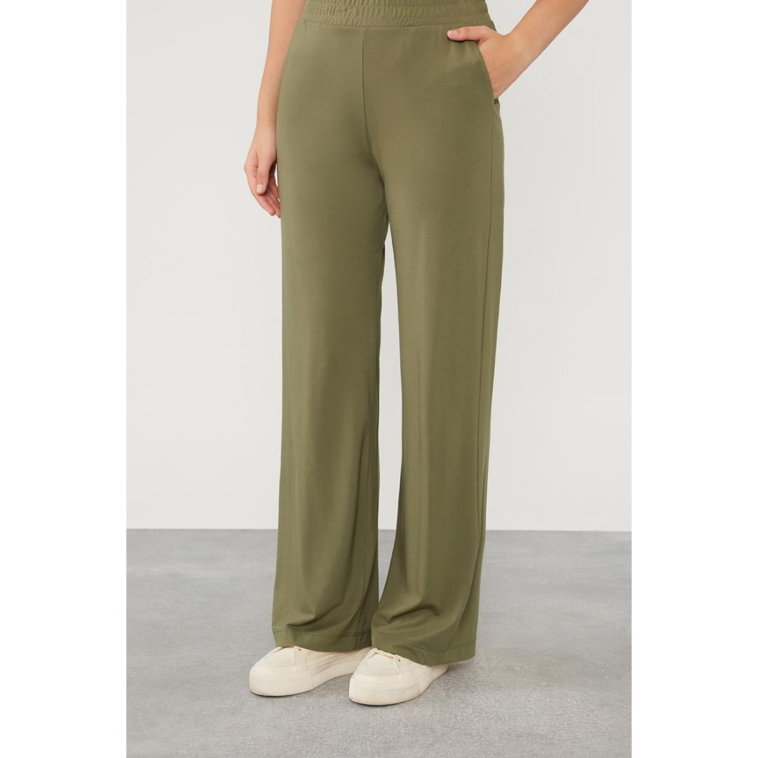 Two Piece Jersey Suit with Detailed Shoulder Buttons