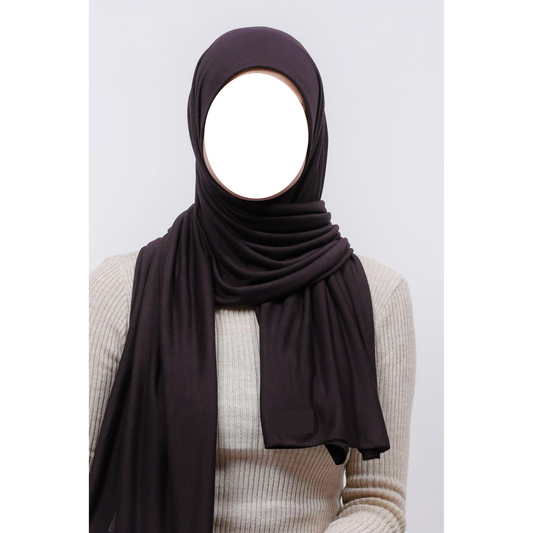 Dark Brown Jersey Hijab