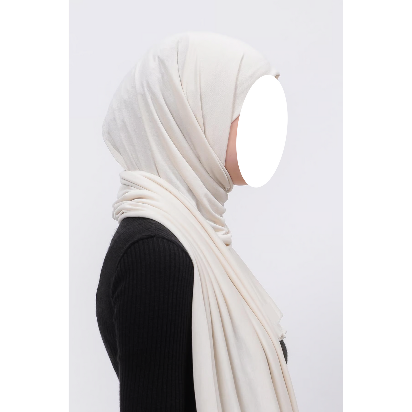 Cream Jersey Hijab