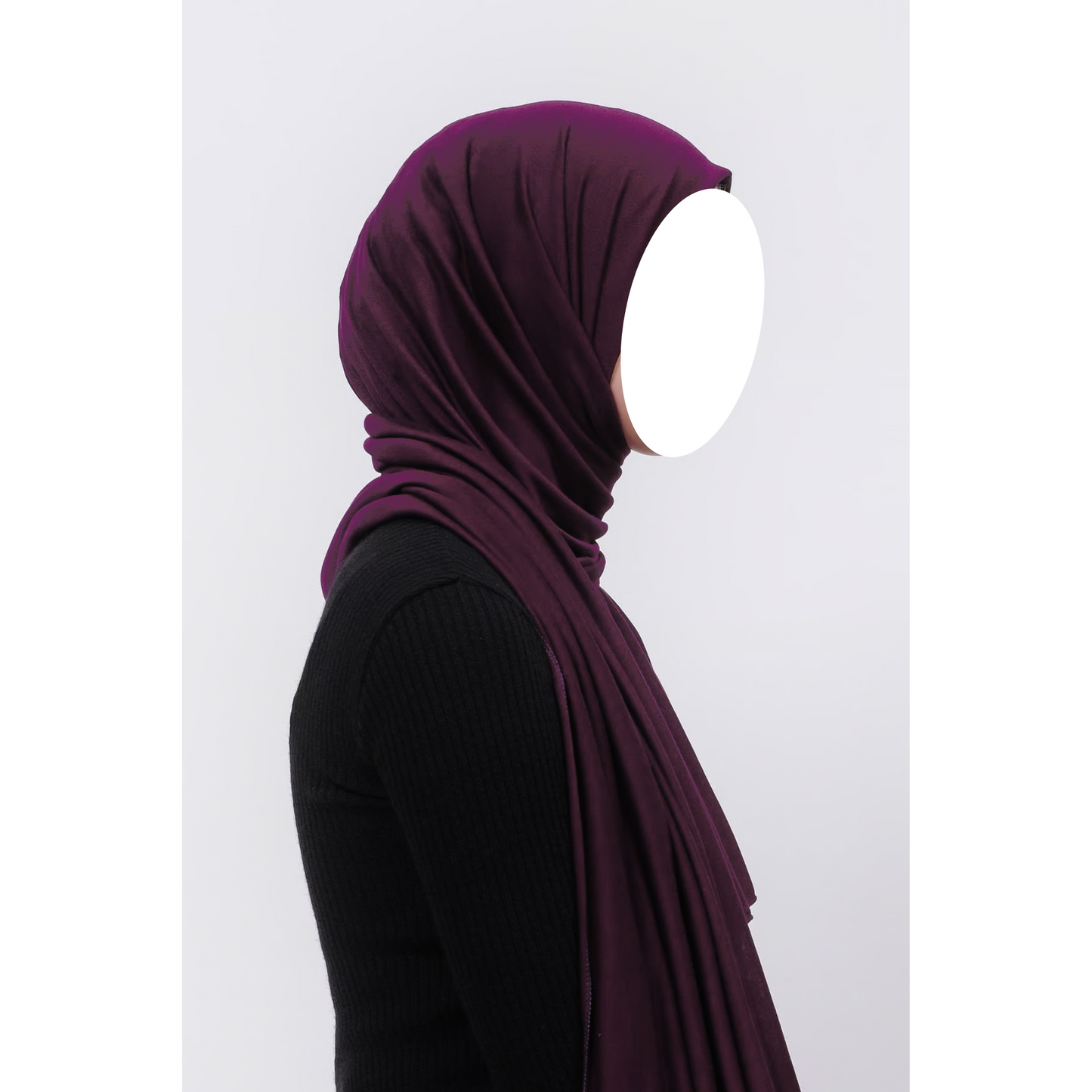 Dark Purple Jersey Hijab