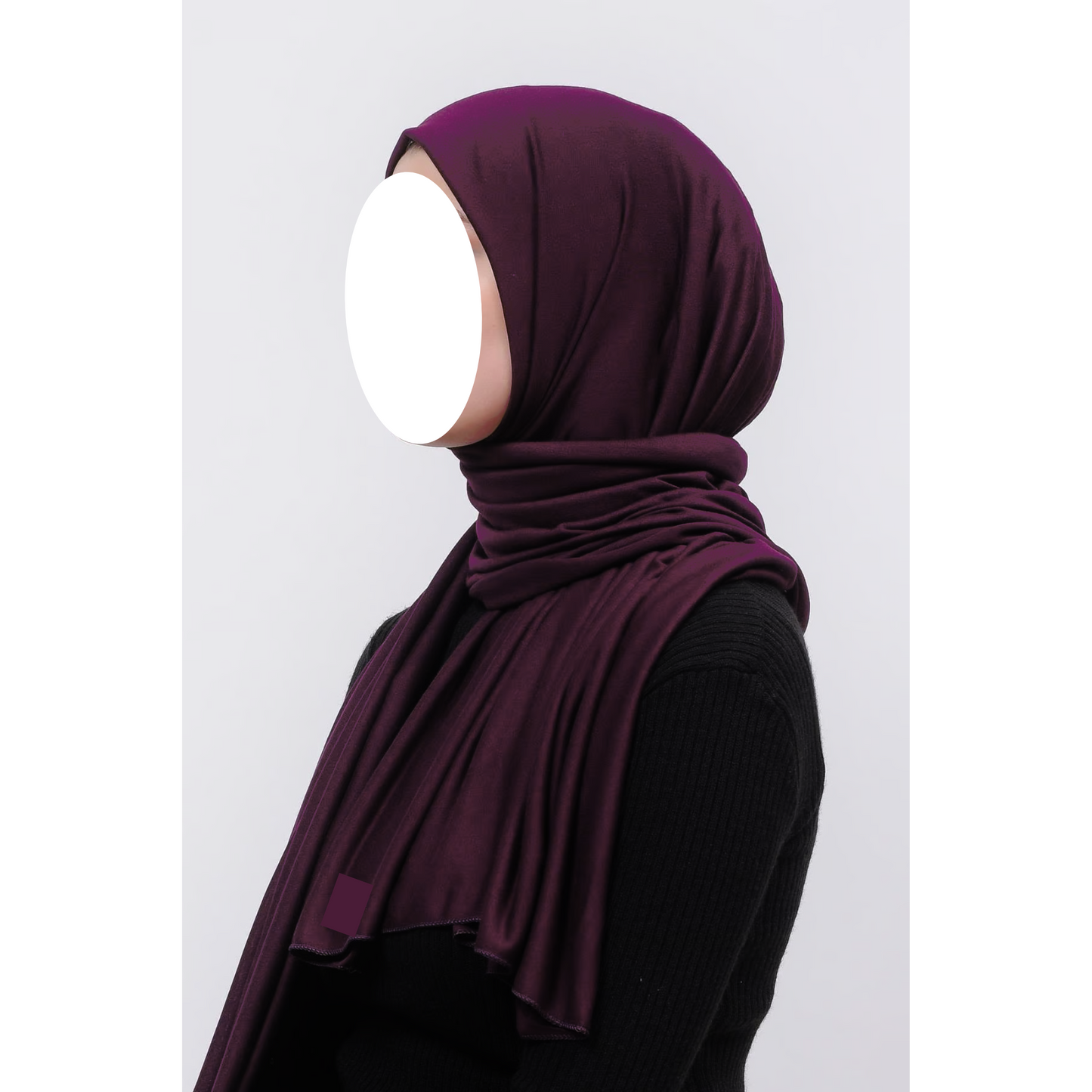 Dark Purple Jersey Hijab