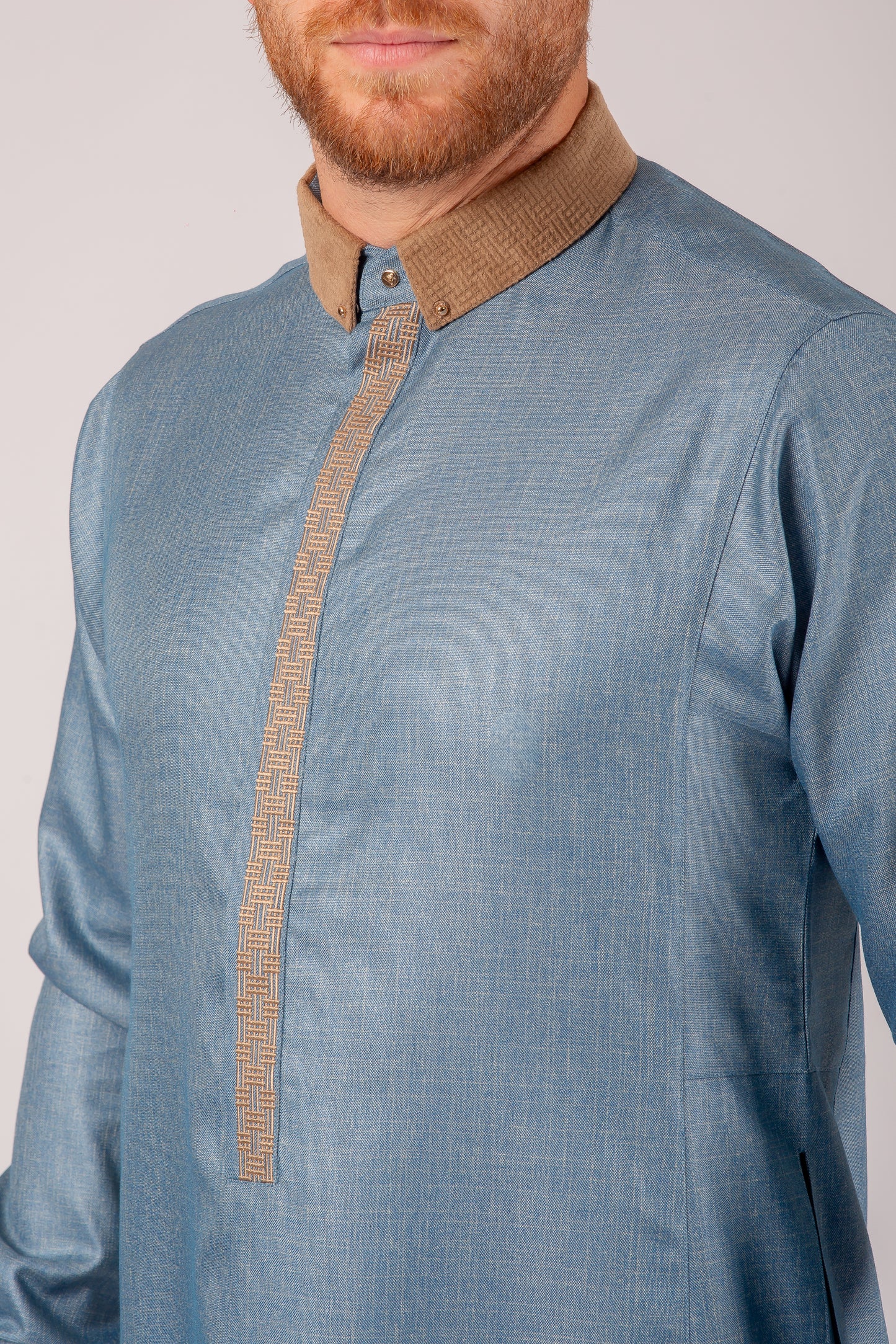 Azure Sands Thobe - Elegant Designer Muslim Wear from London
