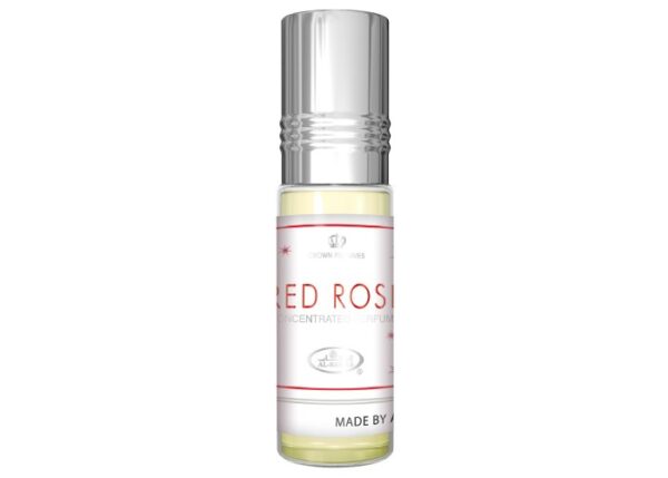 Al Rehab Red Rose Parfümöl, 6 Ml, 100% ölig, Ohne Alkohol, Mit Bakhoor Al Zahra