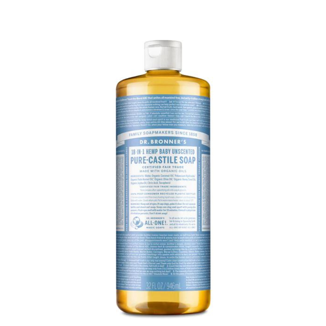Dr. Bronner's Pure-Castile Baby Unscented Soap 32oz