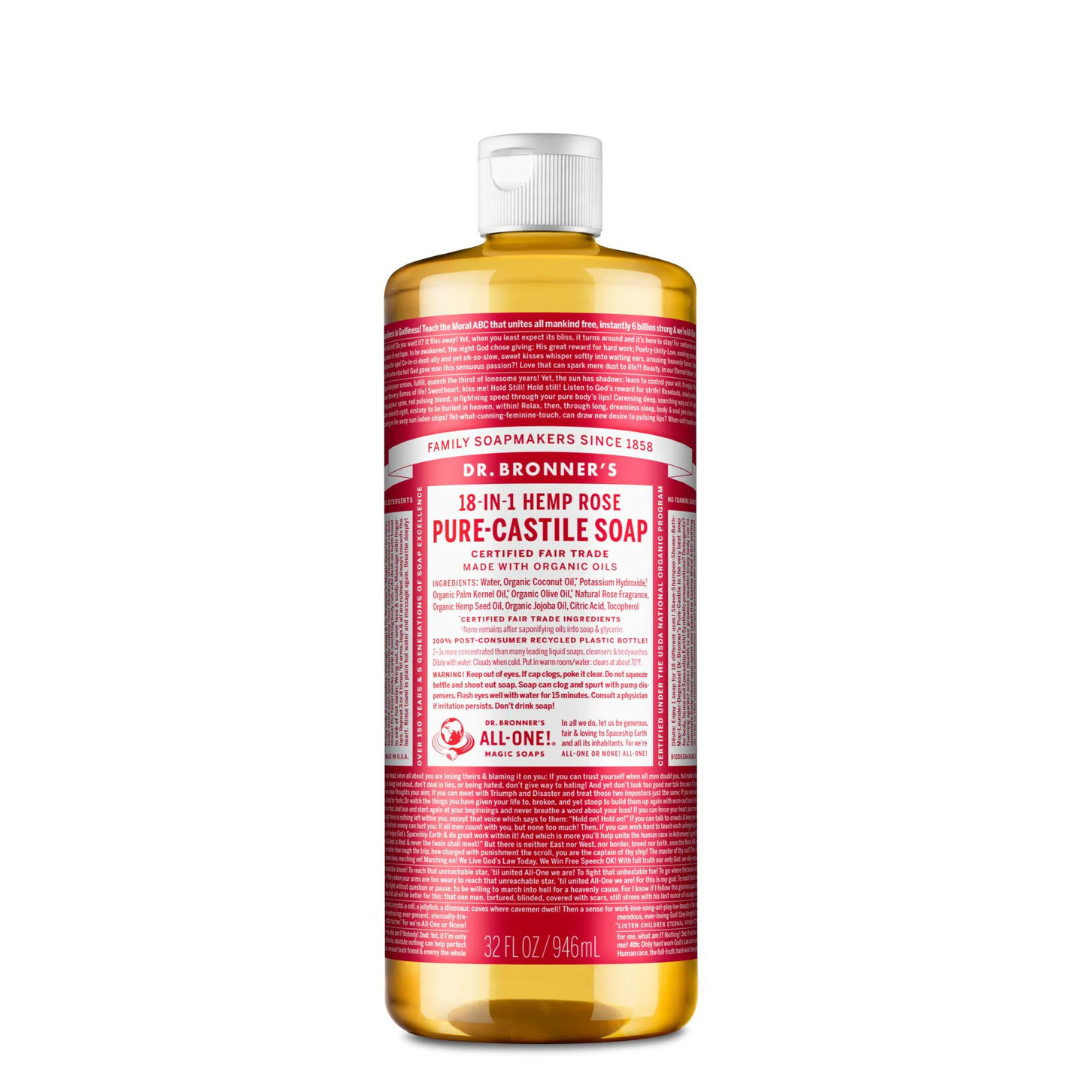 Dr. Bronner's Pure-Castile Hemp Rose Soap 32oz