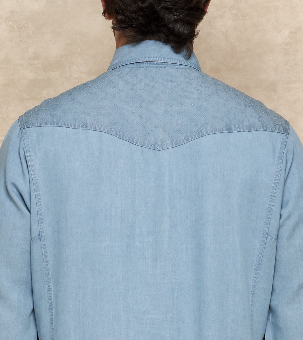Casual Denim Thobe – Blue