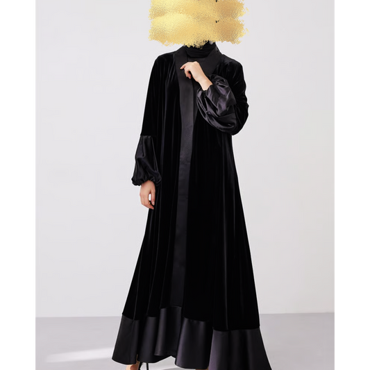 Black Velvet Abaya