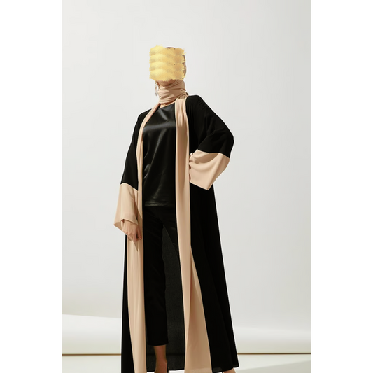 Sahra Abaya Black and Beige