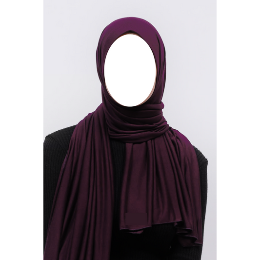 Dark Purple Jersey Hijab