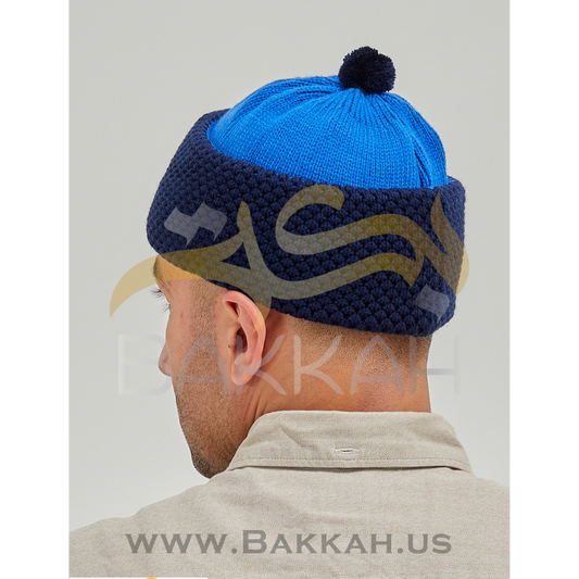 Navy and Royal Blue Winter Hat