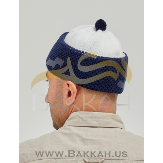 Navy and White Winter Hat