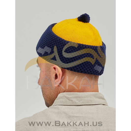 Navy and Yellow Winter Hat
