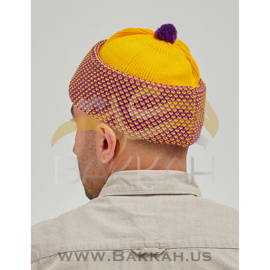 Purple and Yellow Blend Winter Hat