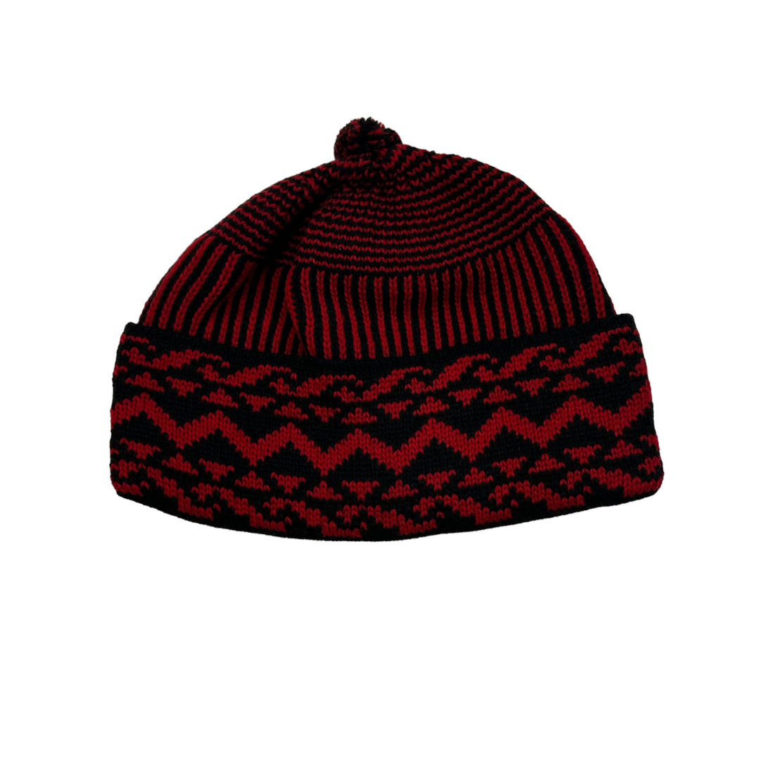 Black and Red Pattern Winter Hat