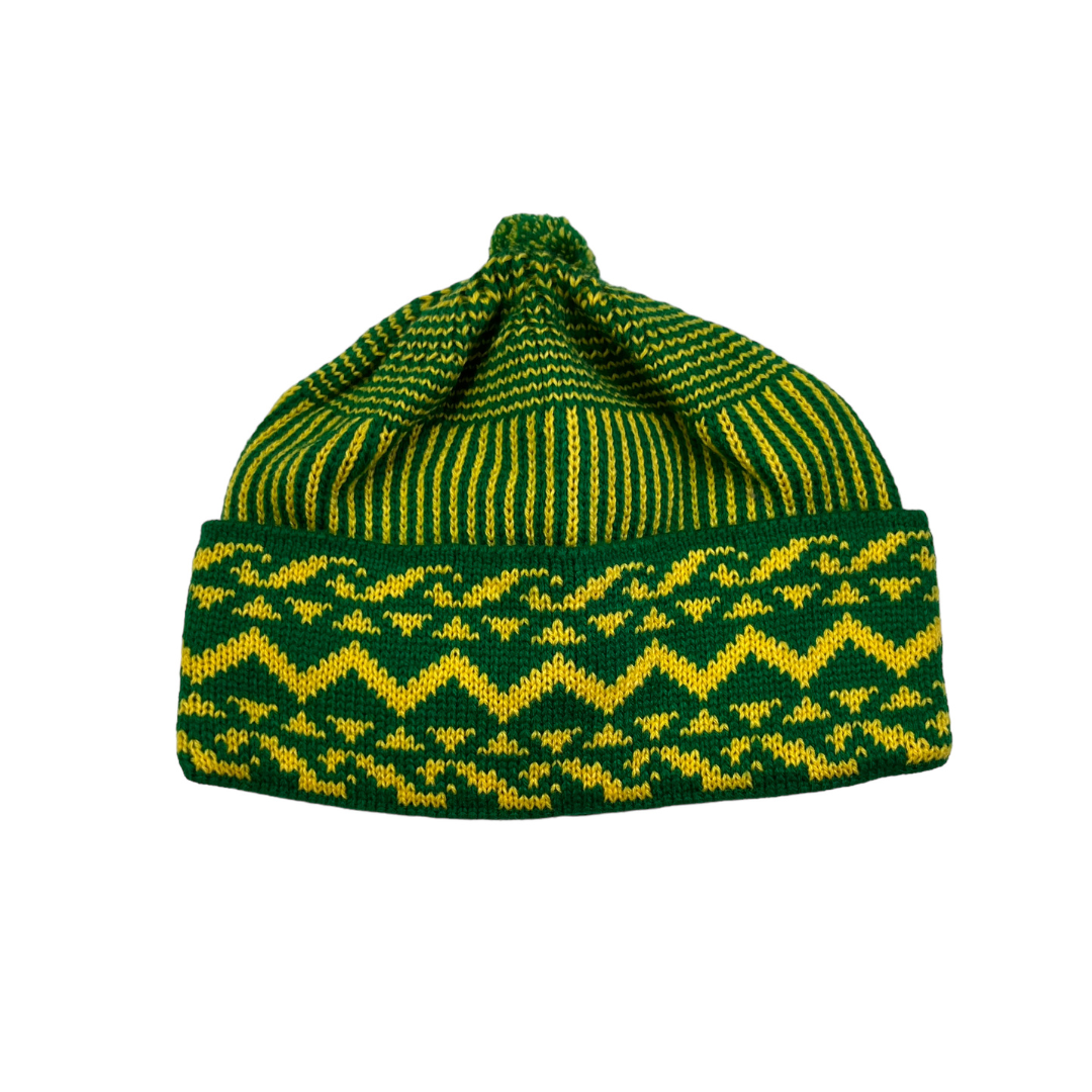 Yellow and Green Pattern Winter Hat