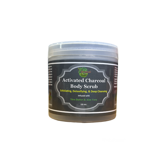 Activated Charcoal Body Scrub Infused with Shea Butter & Aloe Vera