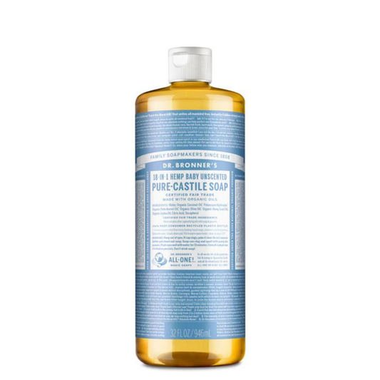 Dr. Bronner's Pure-Castile Baby Unscented Soap 32oz